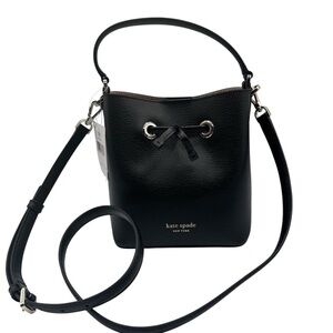 Kate Spade Black Leather Shoulder Bag | New with Tags